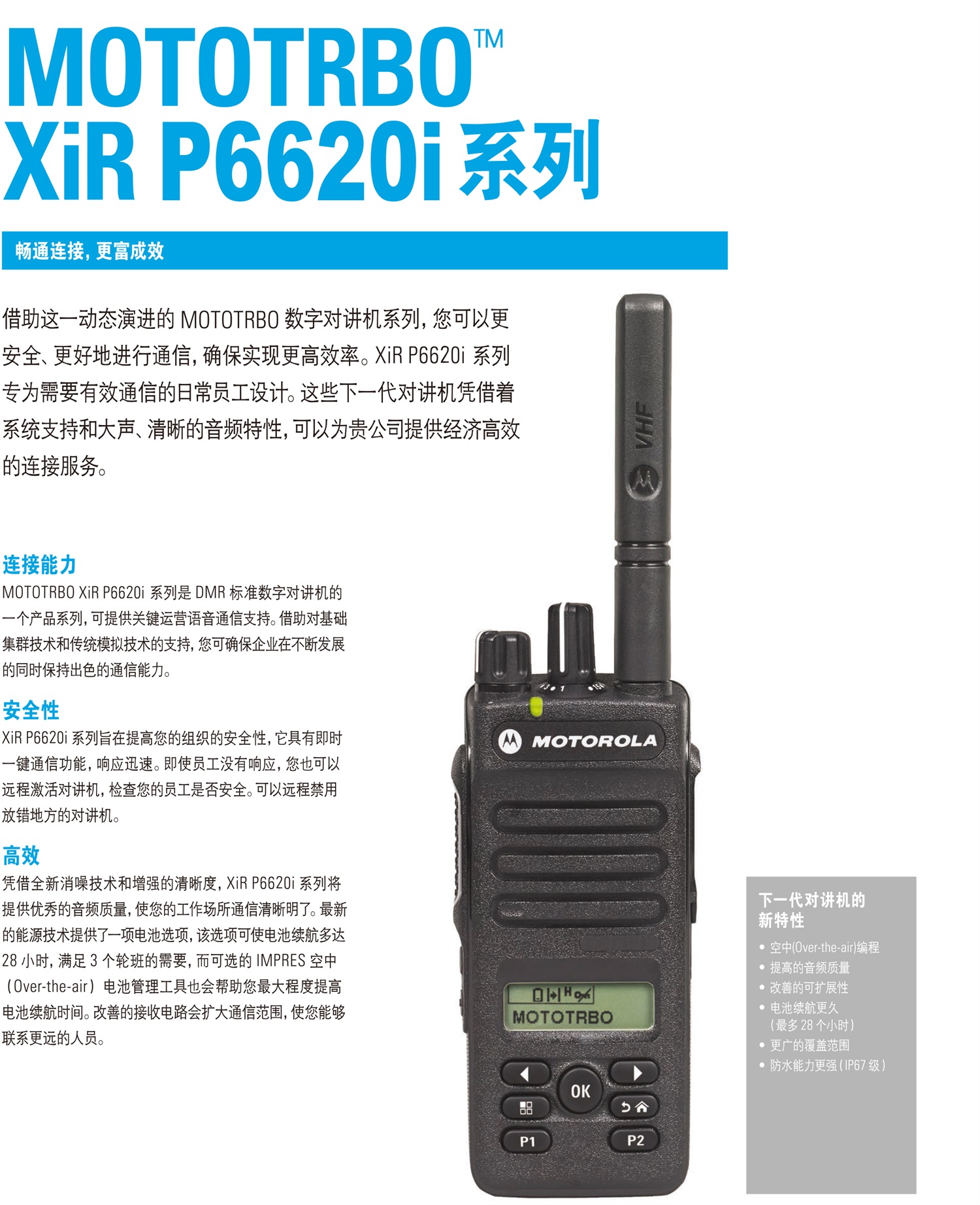XIR-P6620i-系列数字手持对讲机-1